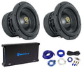 (2) Rockville W10K9D2 10  6400 Watt Car Subwoofers+Mono Amplifier+Copper Amp Kit
