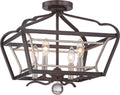 4 Light Semi-Flush Mount In Transitional Style 15.75 Inches Tall By 16 Inches Wide Minka Lavery 4347-593