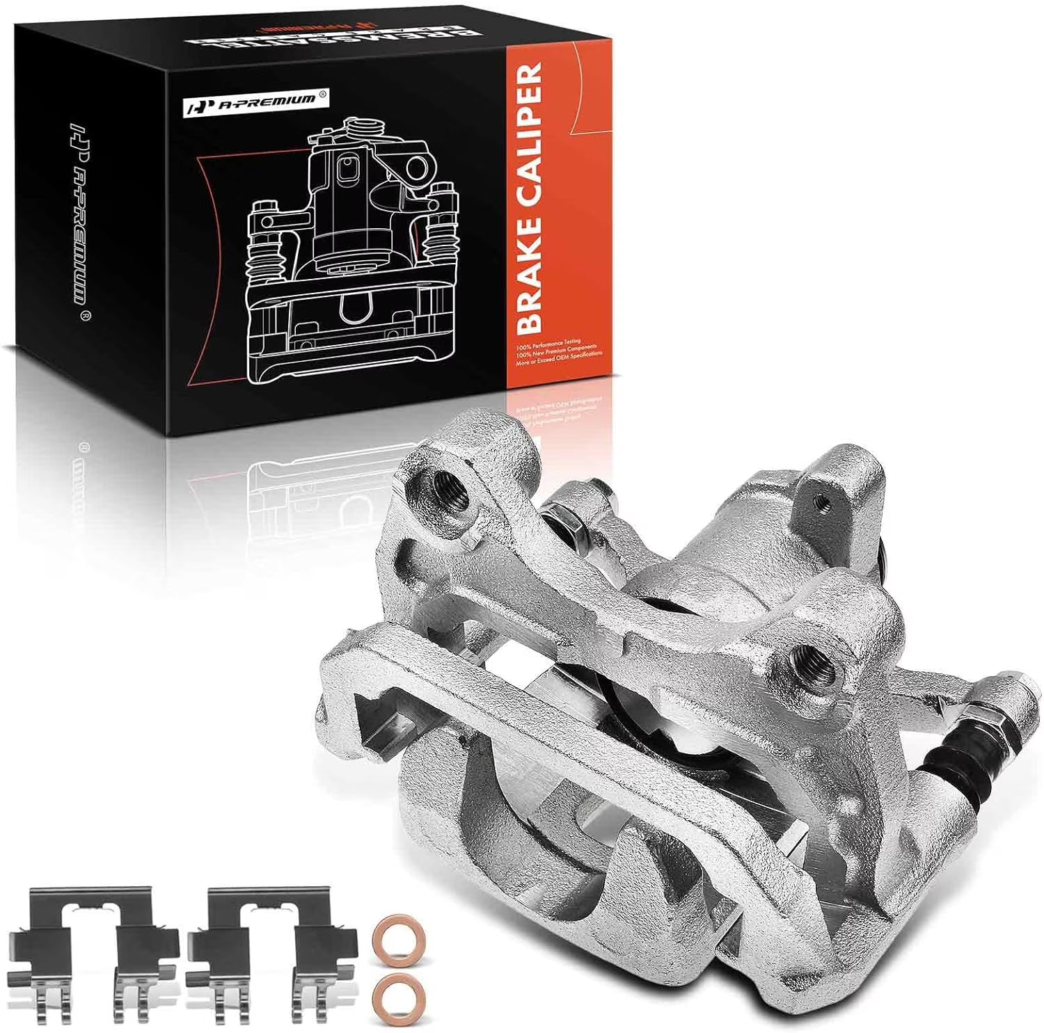 A-Premium Disc Brake Caliper Assembly with Bracket Compatible with Select Mazda Models - CX-5 2016 2017 2018 2019 2020, L4 2.5L - Rear Right Passenger Side