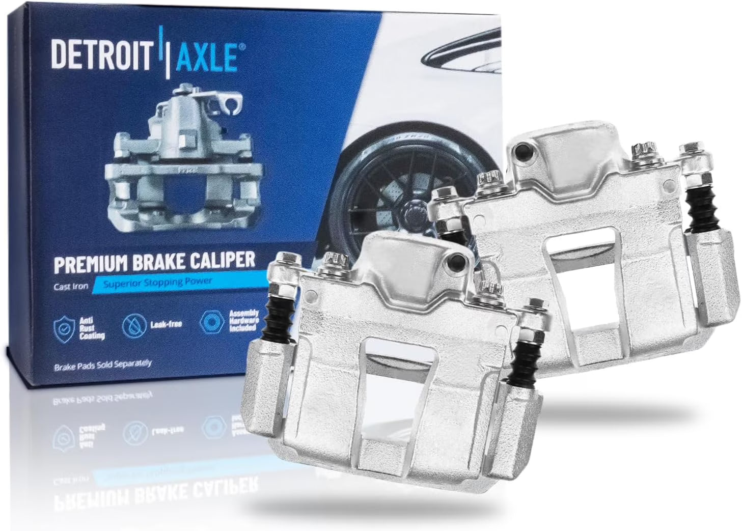 Detroit Axle - 2pc Front Brake Calipers for 2012-2015 Hyundai Sonata 2011-2016 Kia Optima Disc Brake Calipers with Brackets 2013 2014 Replacement Brake Calipers Assembly