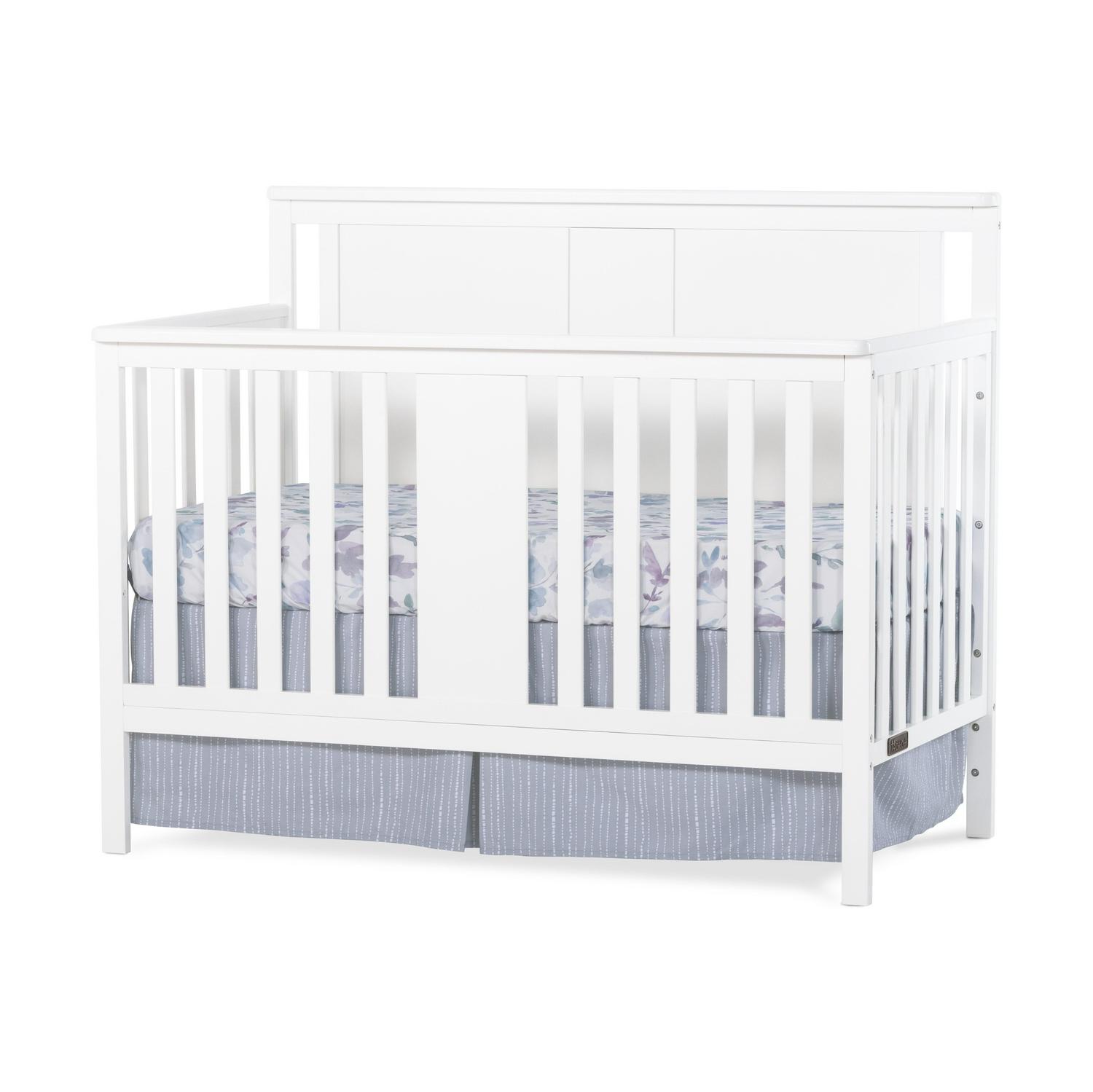 Child Craft Quincy 4-in-1 Convertible Crib. Baby Crib Converts to Day Bed. Toddler Bed and Full Size Bed. 3 Adjustable Mattress Positions. Non-Toxic. Baby Safe Finish (Matte White)