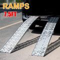 UBesGoo Pair 7.5' Aluminum Lawnmower ATV Motorcycle Truck Loading Ramp 1500lb Capacity