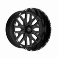 1 X TIS 560BM 20X12 5X5.50/5X150 110.2 Hub -44 Offset Black Wheel Rim