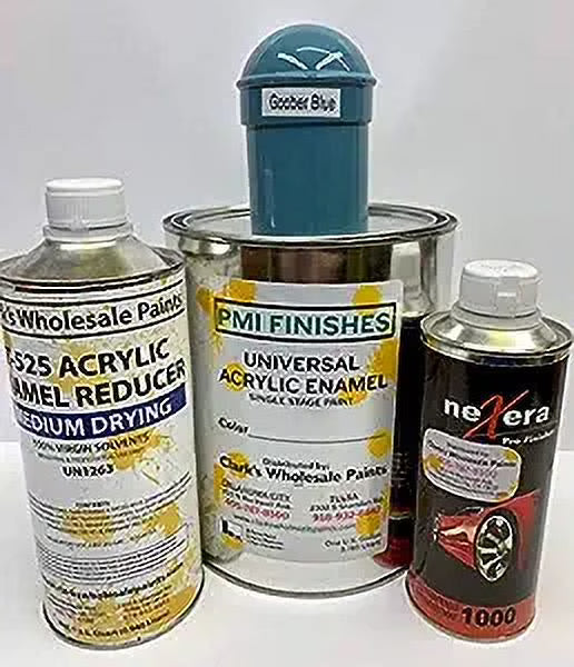 PMI Automotive Acrylic Enamel Single Stage Paint Kit (Gallon Kit, Goober Blue)