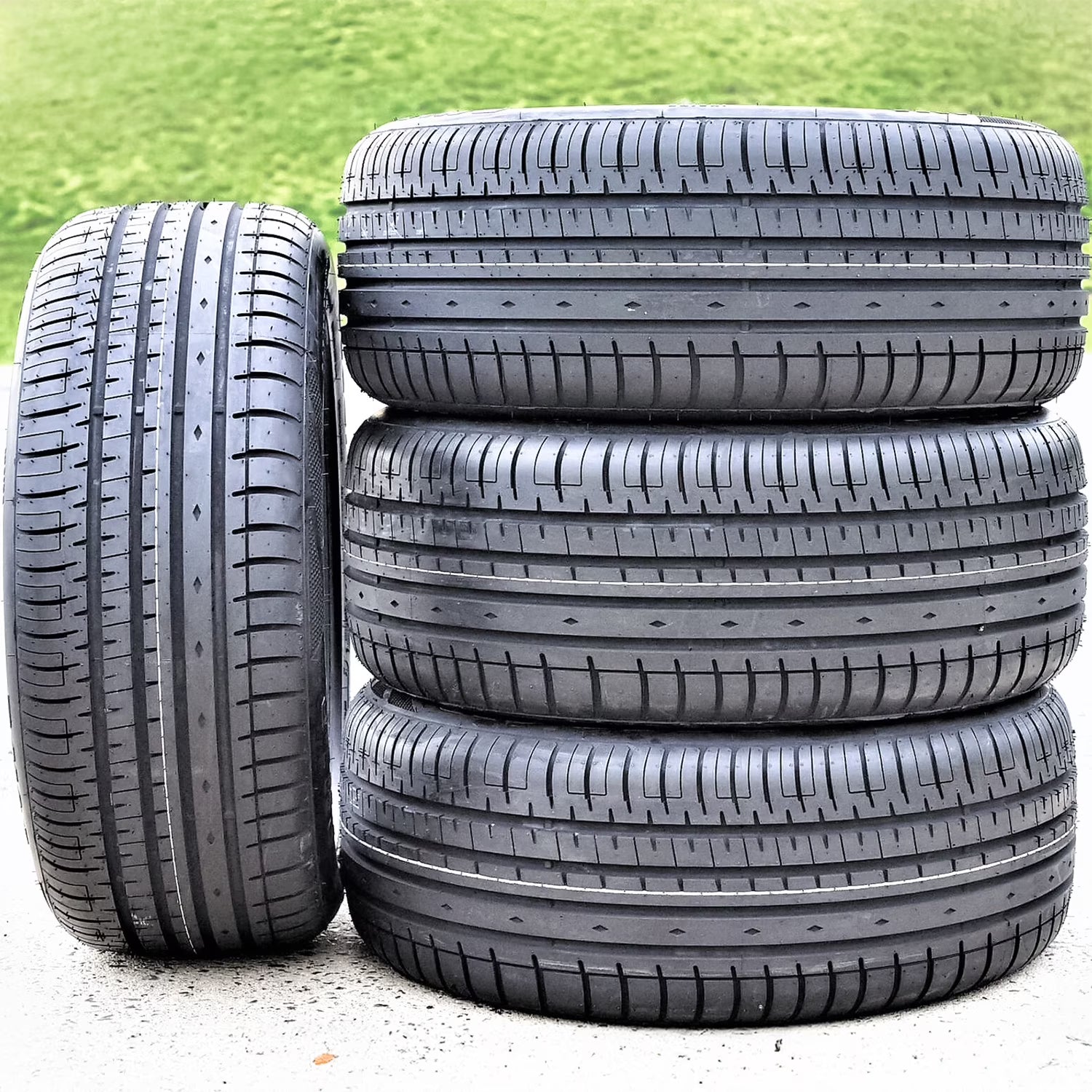 Set of 4 (FOUR) Accelera Phi-R 245/45ZR18 245/45R18 100Y XL A/S High Performance Tires Fits: 2016-23 Chevrolet Malibu LT, 2009-14 Acura TL SH-AWD