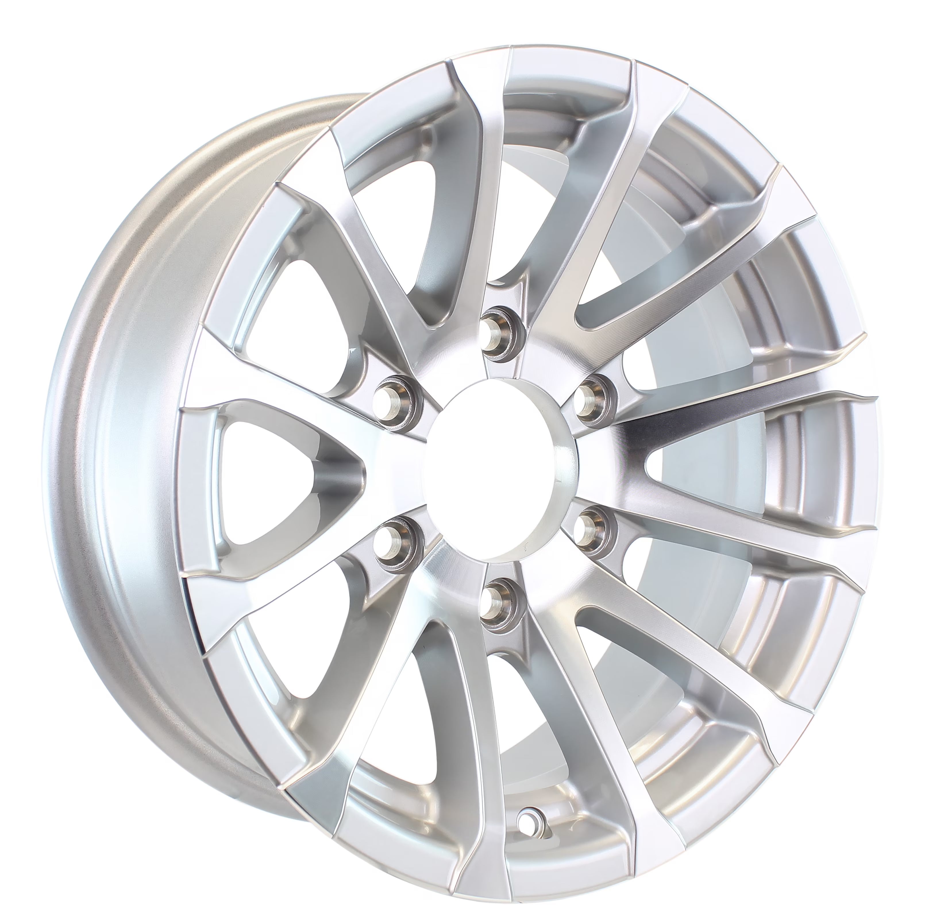 eCustomrim Aluminum Trailer Wheel 16X6 16  Avalanche Style 6 Lug On 5.5  Center Rim