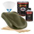 Custom Shop - Olive Drab Green - Hot Rod Flatz Flat Matte Satin Urethane Auto Paint - Complete Quart Paint Kit - Professional Low Sheen Automotive, Car Truck Coating, 4:1 Mix Ratio