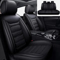 WRWolf Seat Cover Fit for Toyota RAV4 2013-2018 Waterproof Car Seat Covers Full Set 5 Seats Faux Leather Car Seat Cushion Protector Compatible Airbag,Black