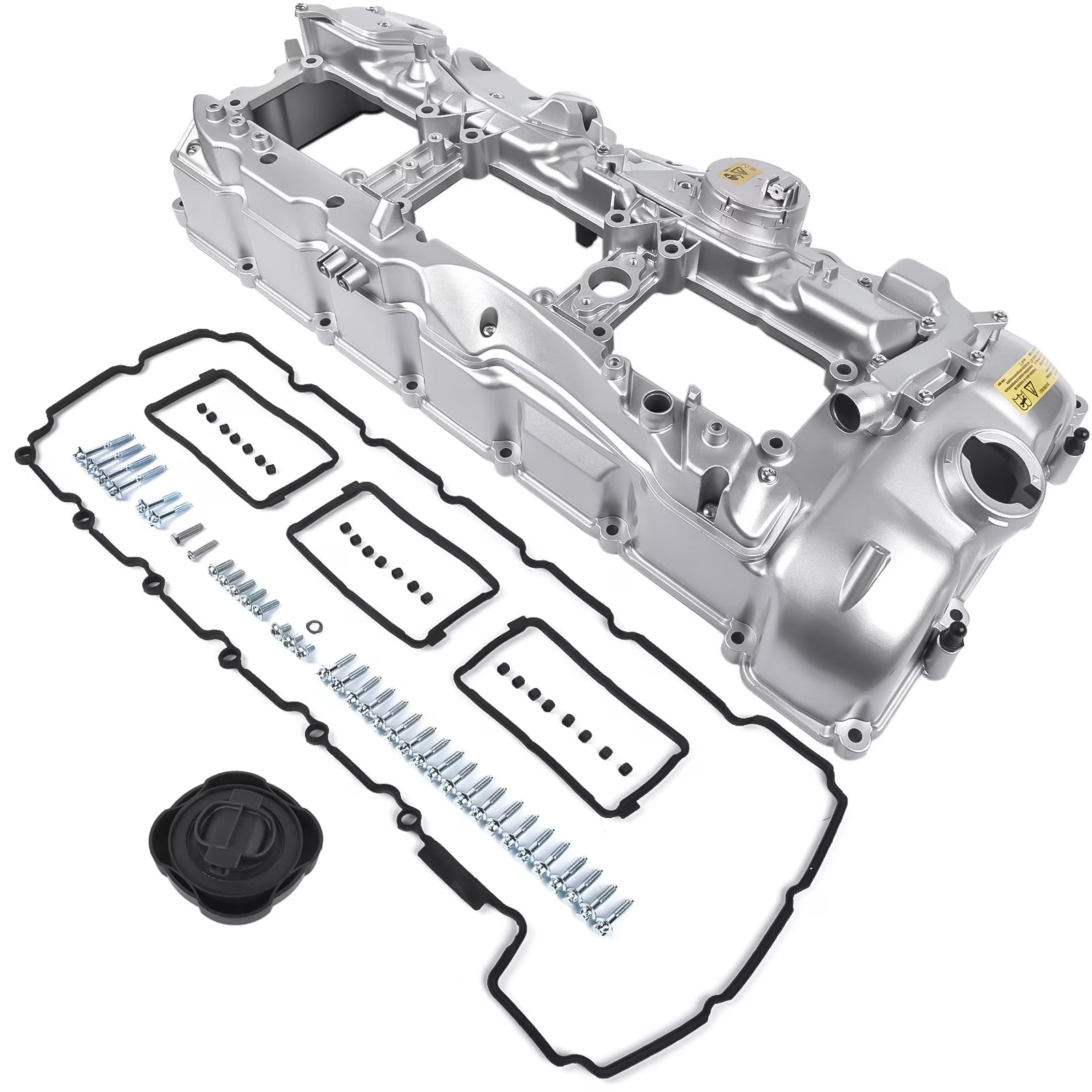 Mustrod Aluminum Rocker Valve Cover with Gasket for BMW 135i 335i 535i 640i 740i X3 X5 N55B30 3.0L