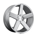 DUB 1PC Aluminum Rim S218 BALLER 22X9.5in Gloss Silver Brushed Finish, S218229573+11