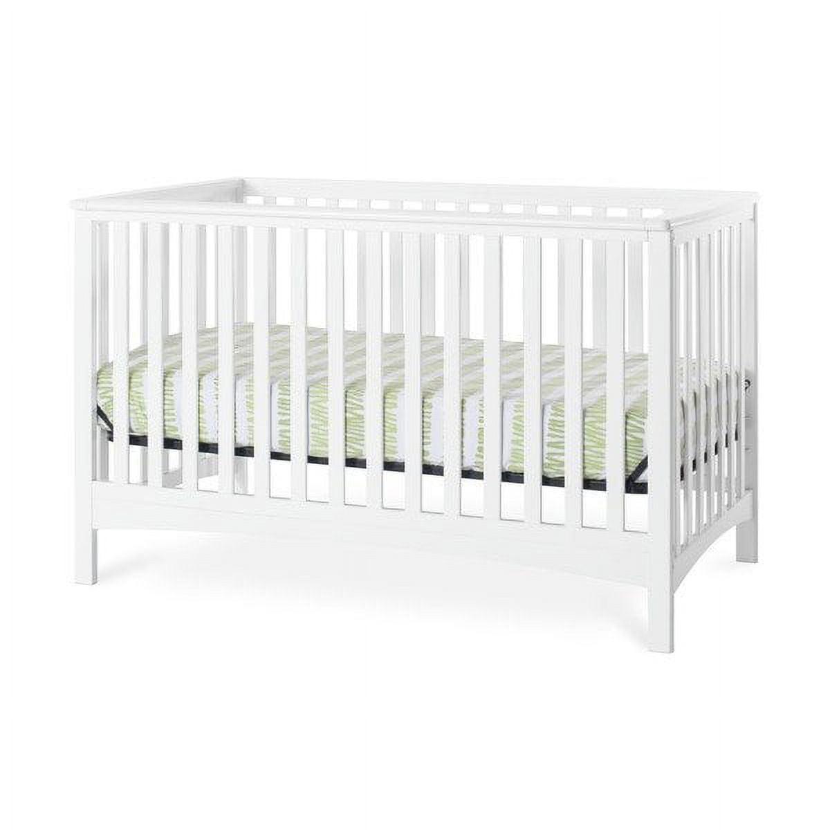 Child Craft London 4-in-1 Convertible Crib. Baby Crib Converts to Day Bed. Toddler Bed and Full Size Bed. 3 Adjustable Mattress Positions. Non-Toxic. Baby Safe Finish (Matte White)