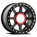 Kmc Atv Addict 2 Beadlock 15X6 Satin Black Wheel