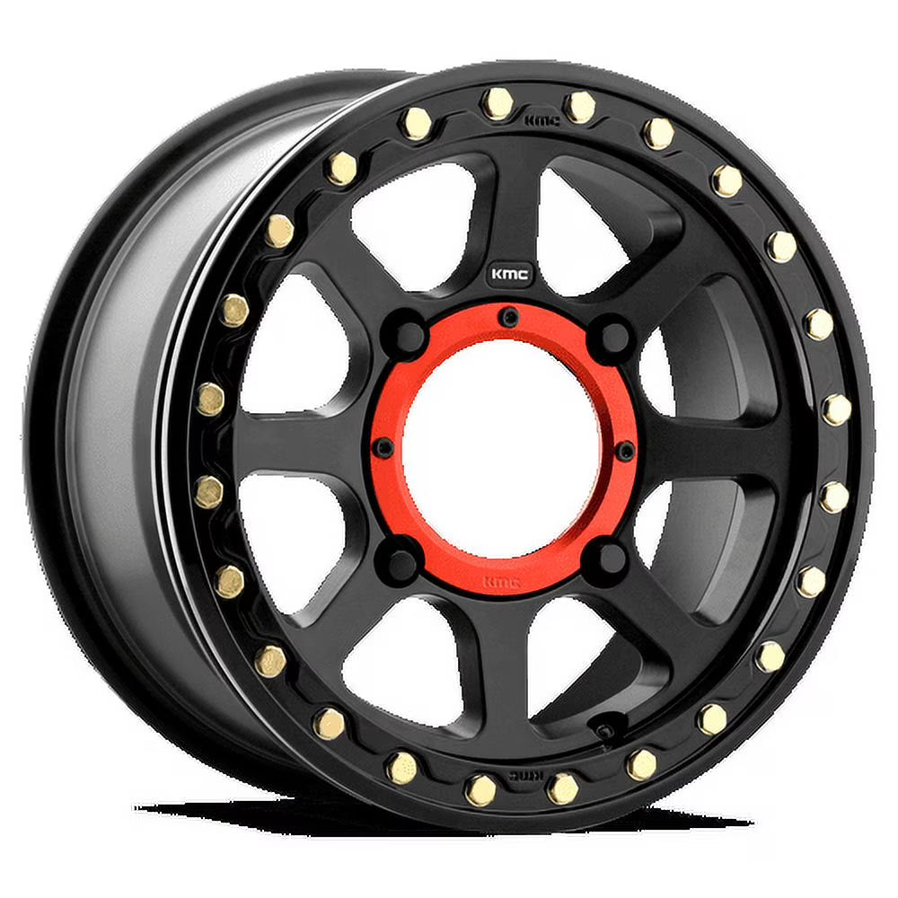 Kmc Atv Addict 2 Beadlock 15X6 Satin Black Wheel