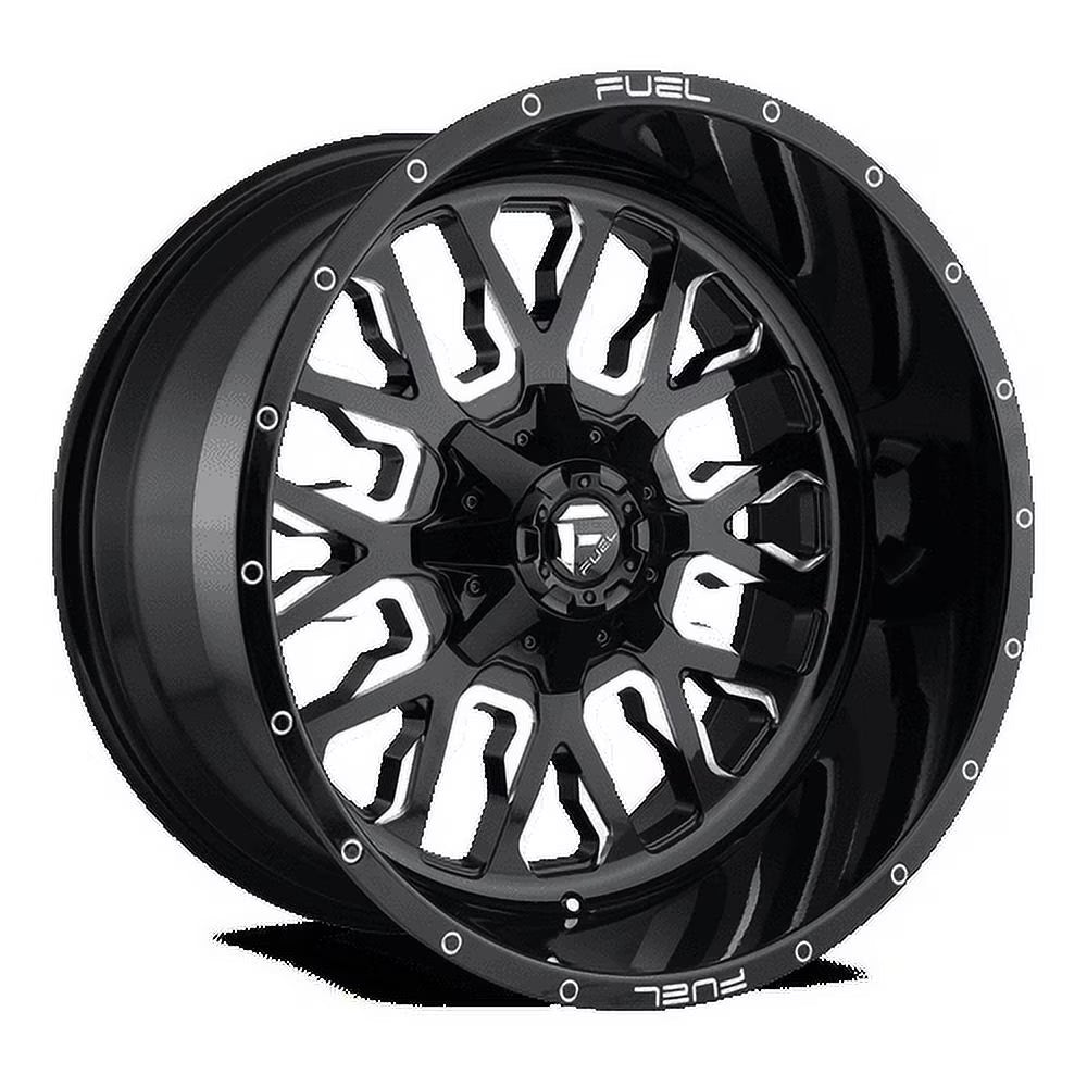 Fuel 1PC Aluminum Rim D611 STROKE 20X9in Gloss Black Milled Finish, D61120909857