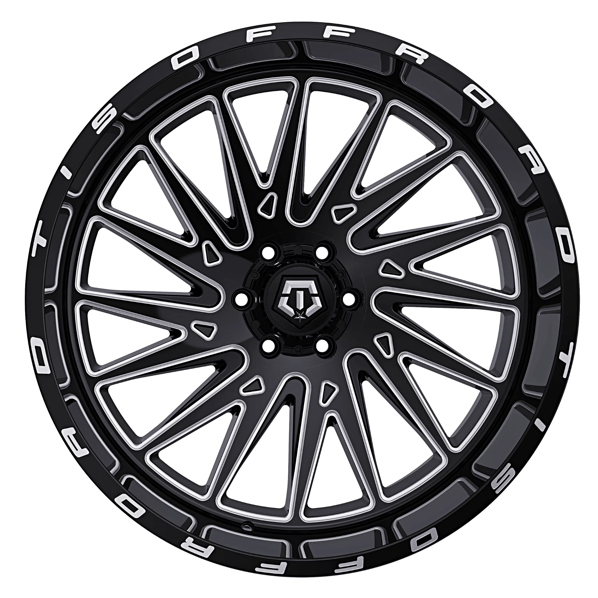 1 TIS 24x12 8X170 -44 547BM Gloss Black w/Milled Accents Wheel Rim