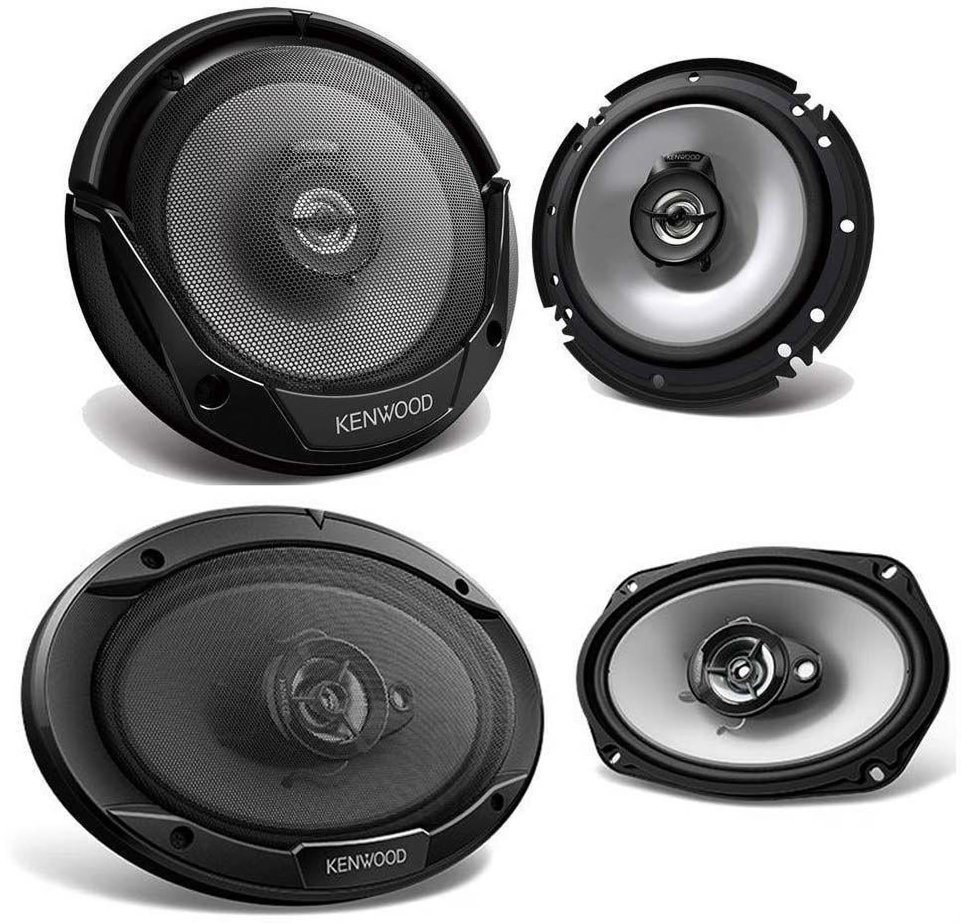 Kenwood KFC-1666S + KFC-6966S 6.5  300W 2-Way Plus 6x9 400W 3-Way Car Speaker