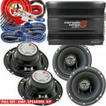 Cerwin Vega CVP1600.4D 1600W Amp + 4x XED62 6.5  600W Speakers + 4-CH Amp Kit