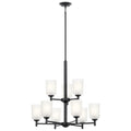 43672BK-Kichler Lighting-Shailene - 9 light 2-Tier Chandelier - 26.25 inches wide-Black Finish -Traditional Installation