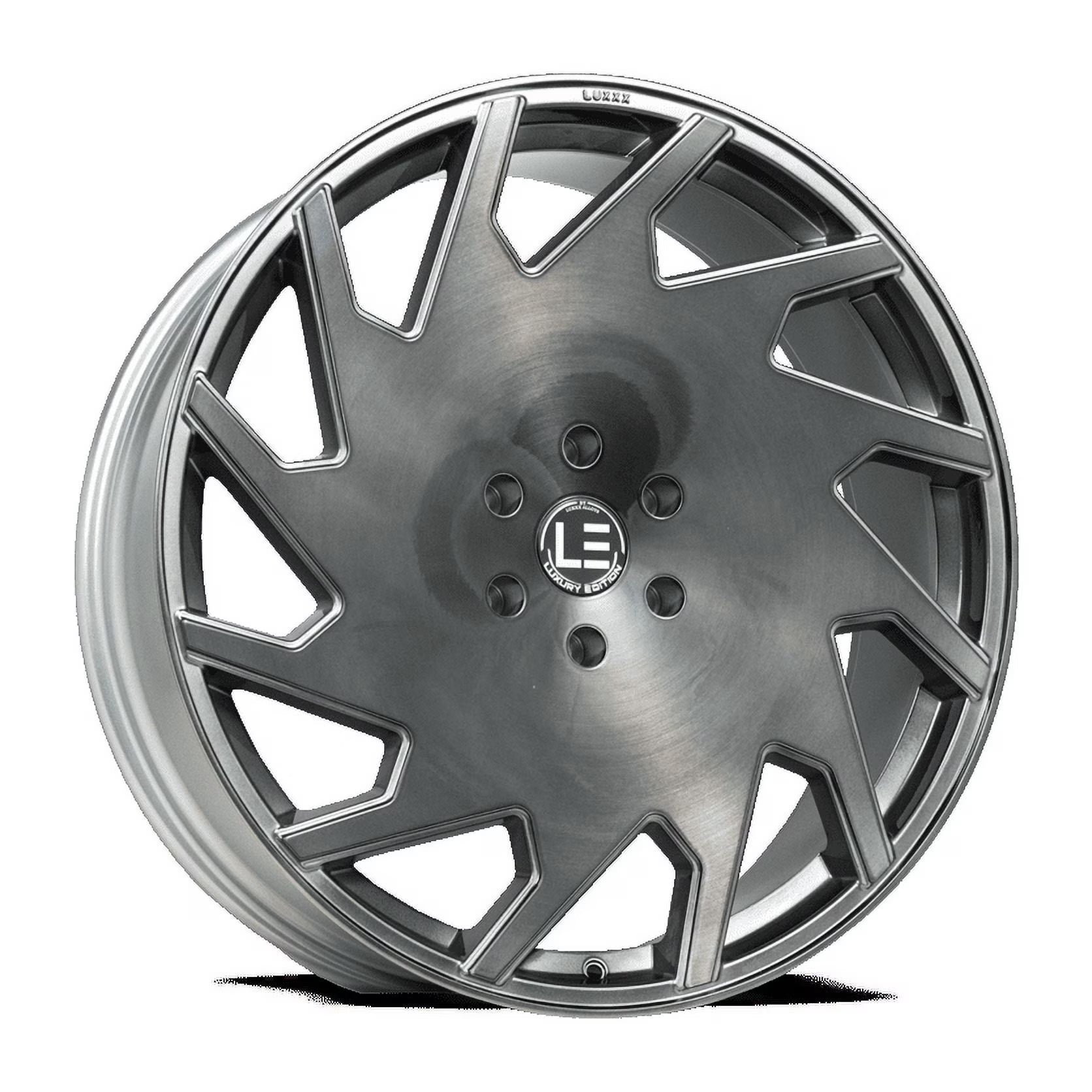 LUXXX LE Alloy Rims LUXLE11 24X9.5 6X139.7 +30 93.1 Brushed Face Silver Titanium Black Clear Coat (LSCP2)