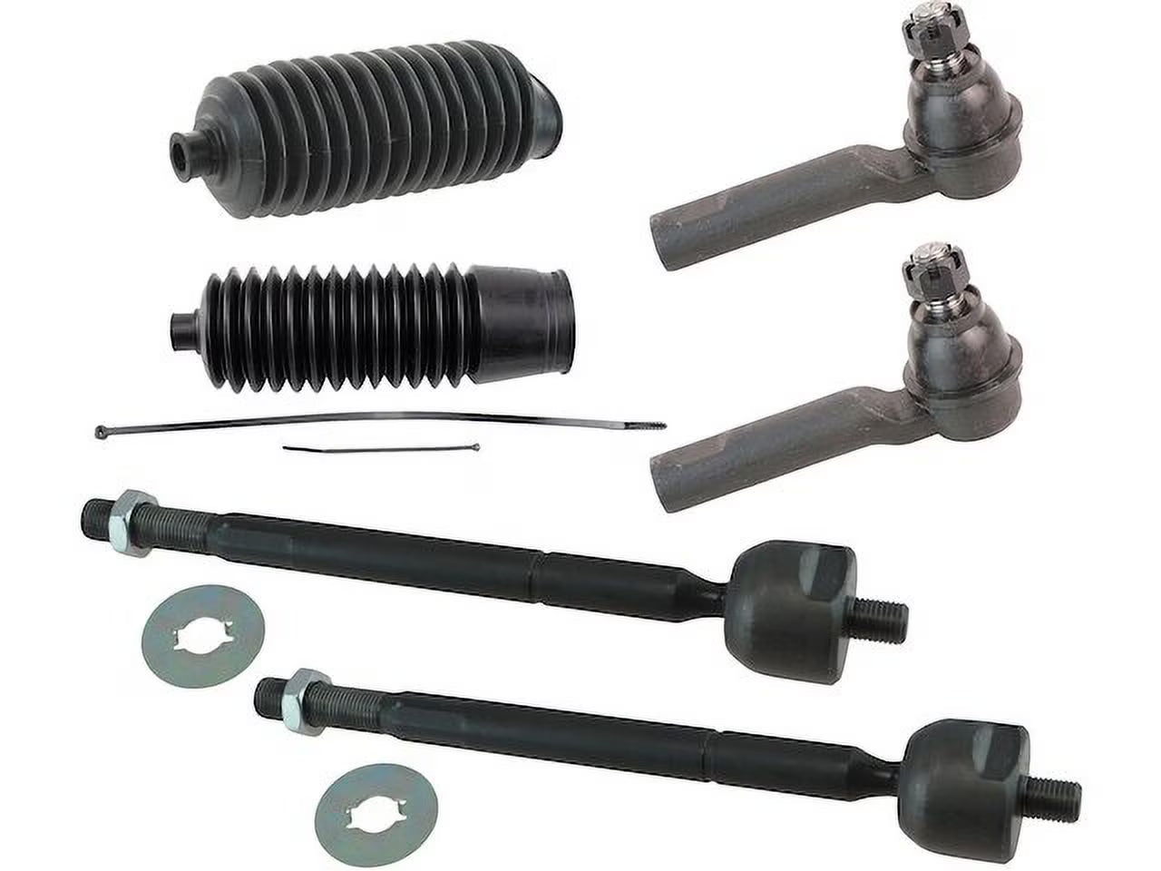 Tie Rod End and Steering Bellows Kit 6 Piece - Compatible with 2005 - 2018 Toyota Tacoma 2006 2007 2008 2009 2010 2011 2012 2013 2014 2015 2016 2017