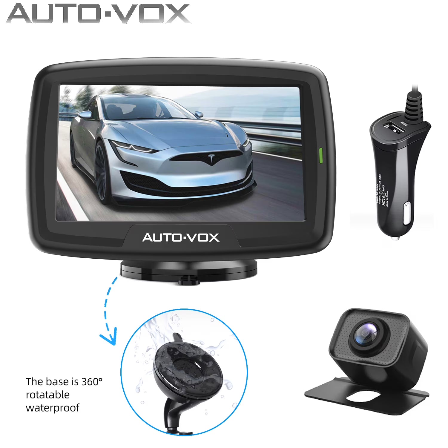 Auto-Vox Wireless Digital Backup Camera System, Trucks Digital Rear View Camera & 4.3  Monitor, Reversing Camera for Cars Under 33FT
