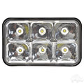 Red Hawk Factory Style Headlight, LED, E-Z-Go Marathon 80-94, ST350 96+ - LGT-209L