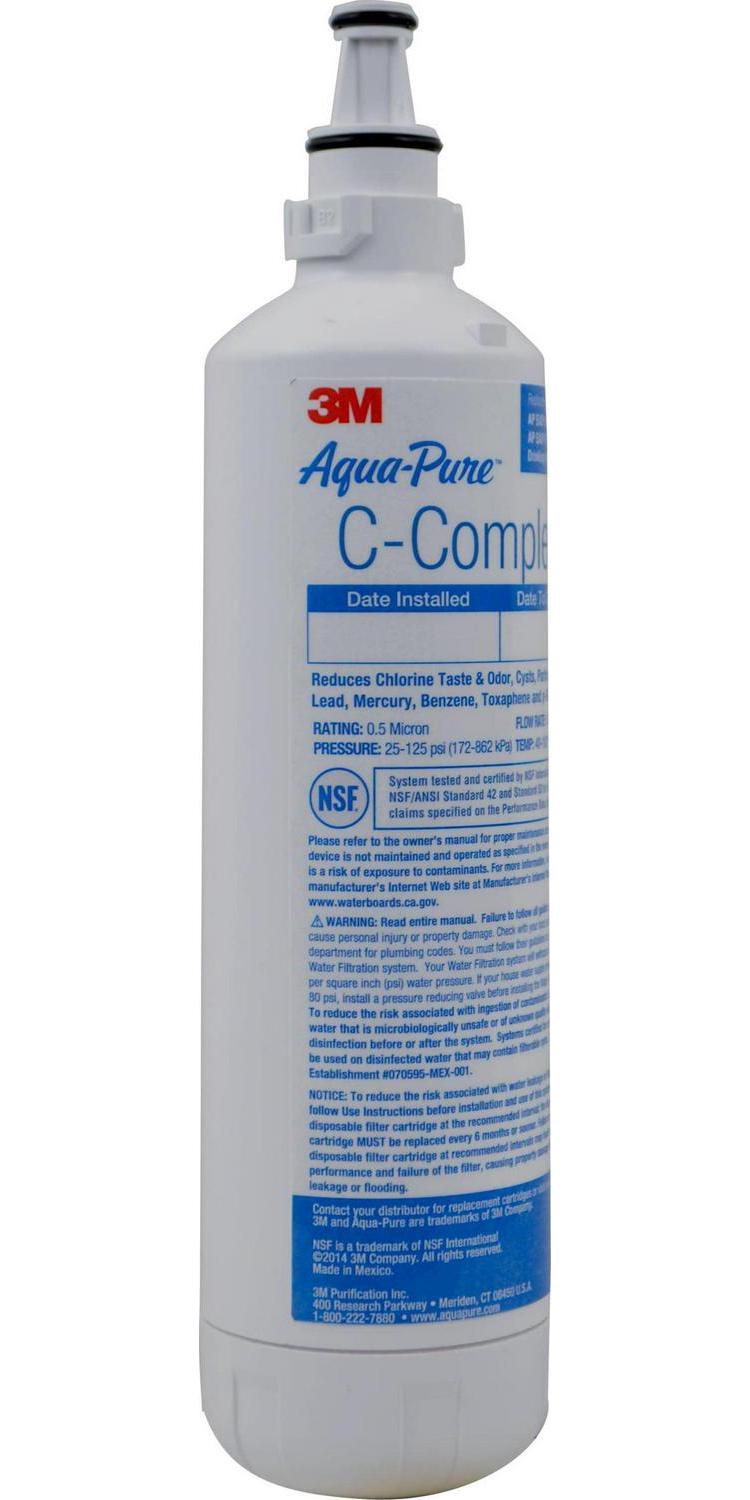 3M Aqua-Pure AP Easy C-Complete Under Sink Dedicated Faucet Replacement Water Filter Cartridge. Use with AP Easy Complete sytem
