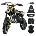 FRP FX40 40cc 4-Stroke Gas Powered Dirt Bike with Safety Kill Switch for young rides, Front & Rear Disc Brakes, EPA Certified, FX40-Ogemaw, Yellow, Max Model