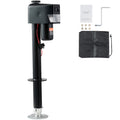 KFFKFF 3500lbs Electric Power Tongue Jack for RV Trailer & Camper w/waterproof cover