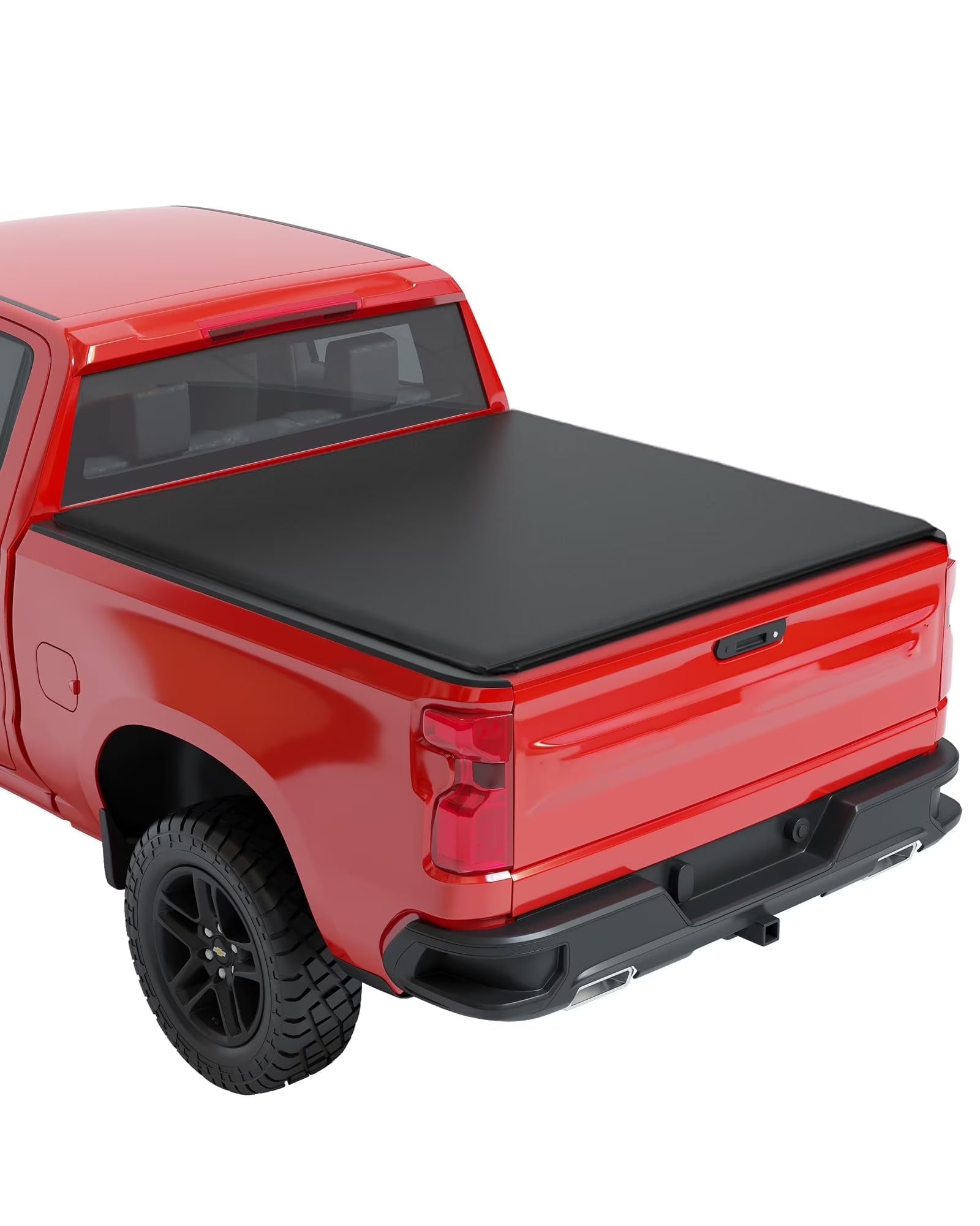 Garvee Soft Roll Up Truck Tonneau Cover for 2014-2018 Chevy Silverado/GMC Sierra 1500, Soft Silver, Fleetside, 5.8ft/69.3L x W, 1 Piece