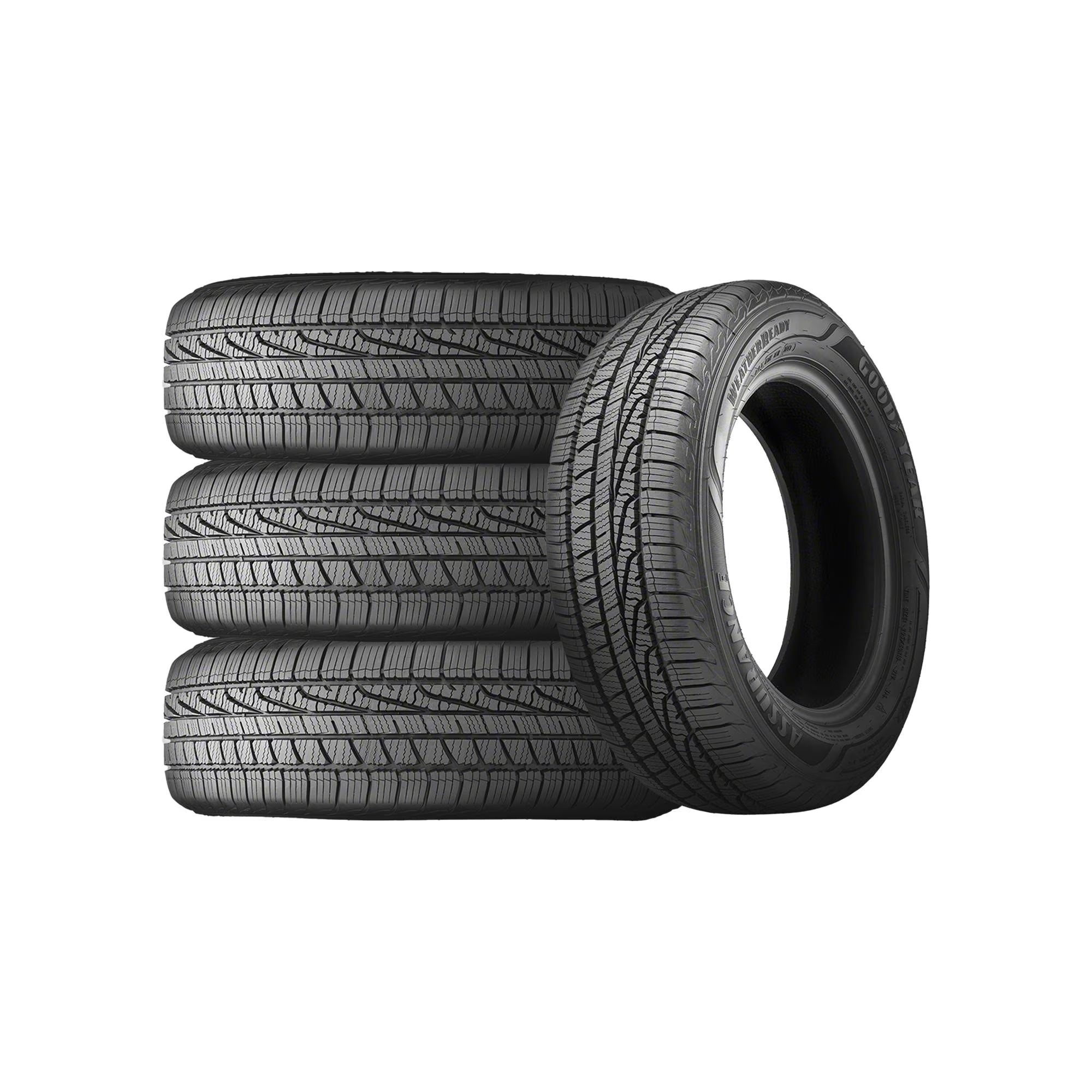 Set of 4 Goodyear Assurance WeatherReady 225/55R17 97H Tires Fits: 2016-19 Chevrolet Malibu Hybrid, 2015 Chevrolet Malibu LT