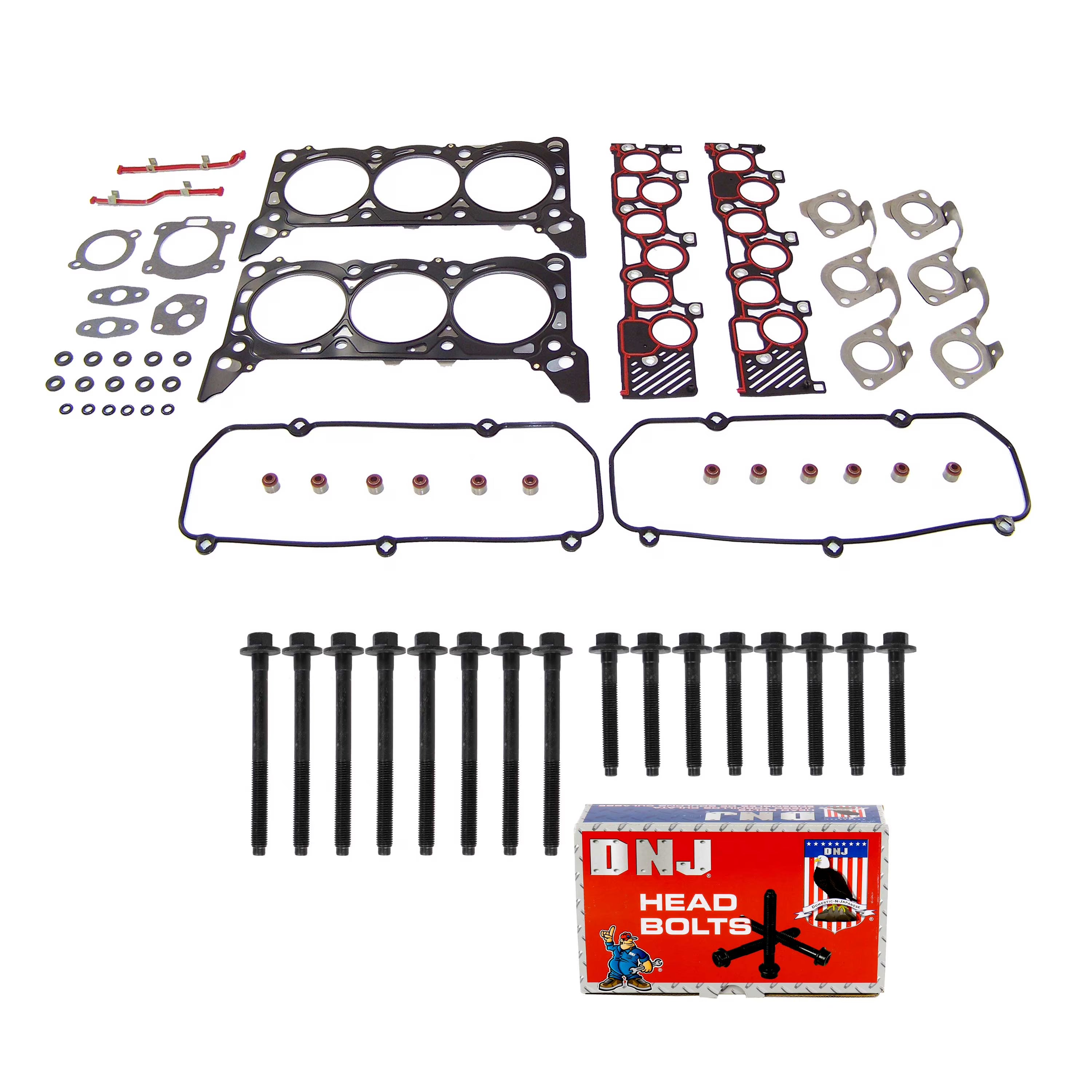 DNJ HGB4123 Cylinder Head Gasket Set Fits Cars & Trucks 97-98 4.2L OHV 12V