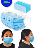 1000-Pack Disposable Anti Pollution Ear Loop Safety 3-Ply Mask - one color. one size