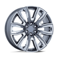 Performance Replicas Cast Aluminum Wheel PR225 22x9 6x5.5 G-GNMTL-CHR 28mm, PR225AP22906128