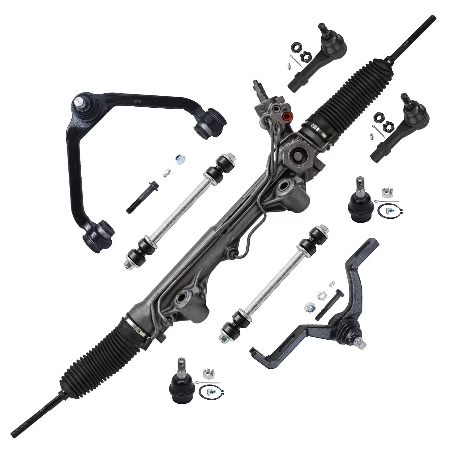 Detroit Axle - Power Steering Rack and Pinion Control Arms Ball Joints Sway Bars Tie Rods Replacement for Ford Explorer Ranger B2500