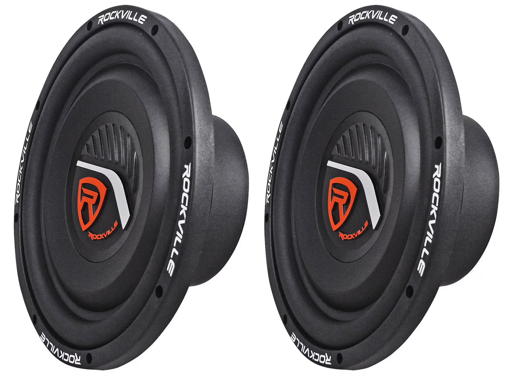 (2) Rockville W10T4-S4 10  Shallow Mount 2400 Watt 4-Ohm Car Audio Subwoofers