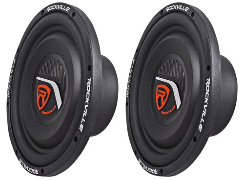 (2) Rockville W10T4-S4 10  Shallow Mount 2400 Watt 4-Ohm Car Audio Subwoofers