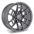 Set of 16  Matte Gunmetal Flow Forged Pro Style 2020 Wheels for Tacoma, 4Runner, FJ Cruiser (16x8, 0mm Offset)