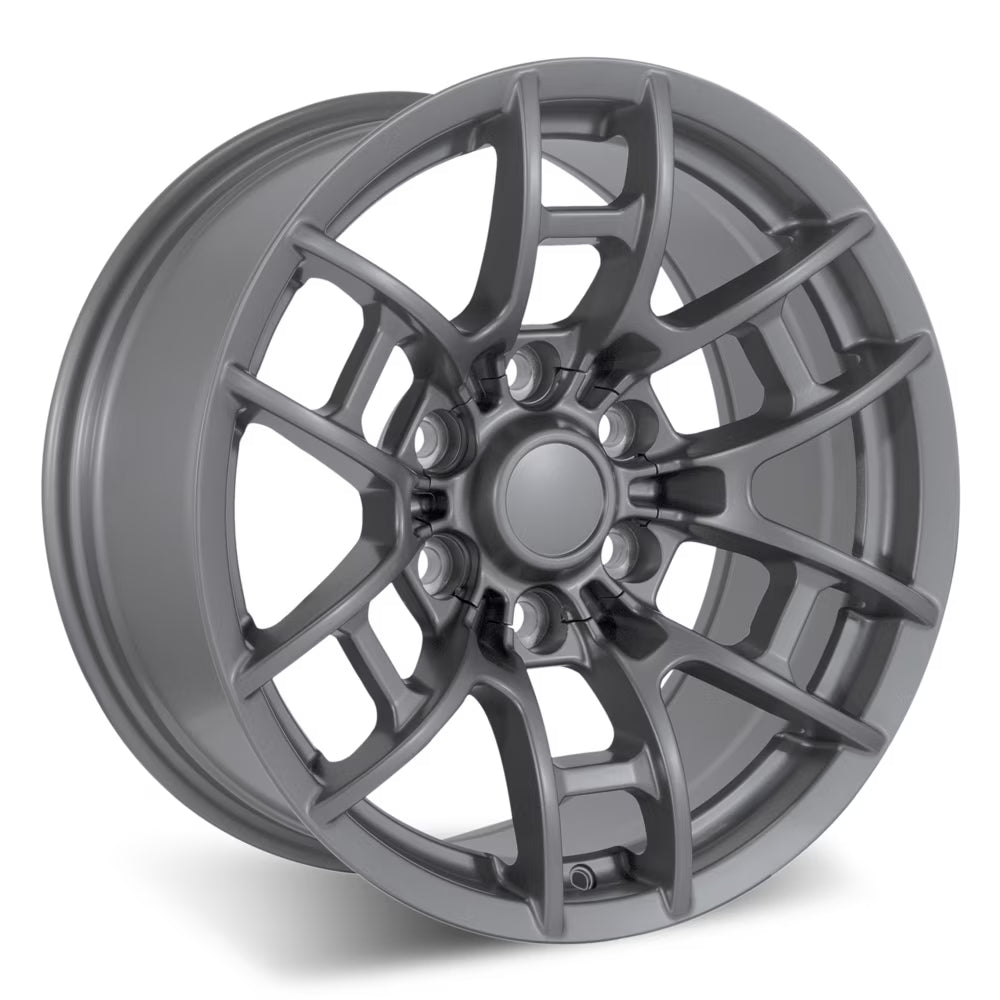 Set of 16  Matte Gunmetal Flow Forged Pro Style 2020 Wheels for Tacoma, 4Runner, FJ Cruiser (16x8, 0mm Offset)