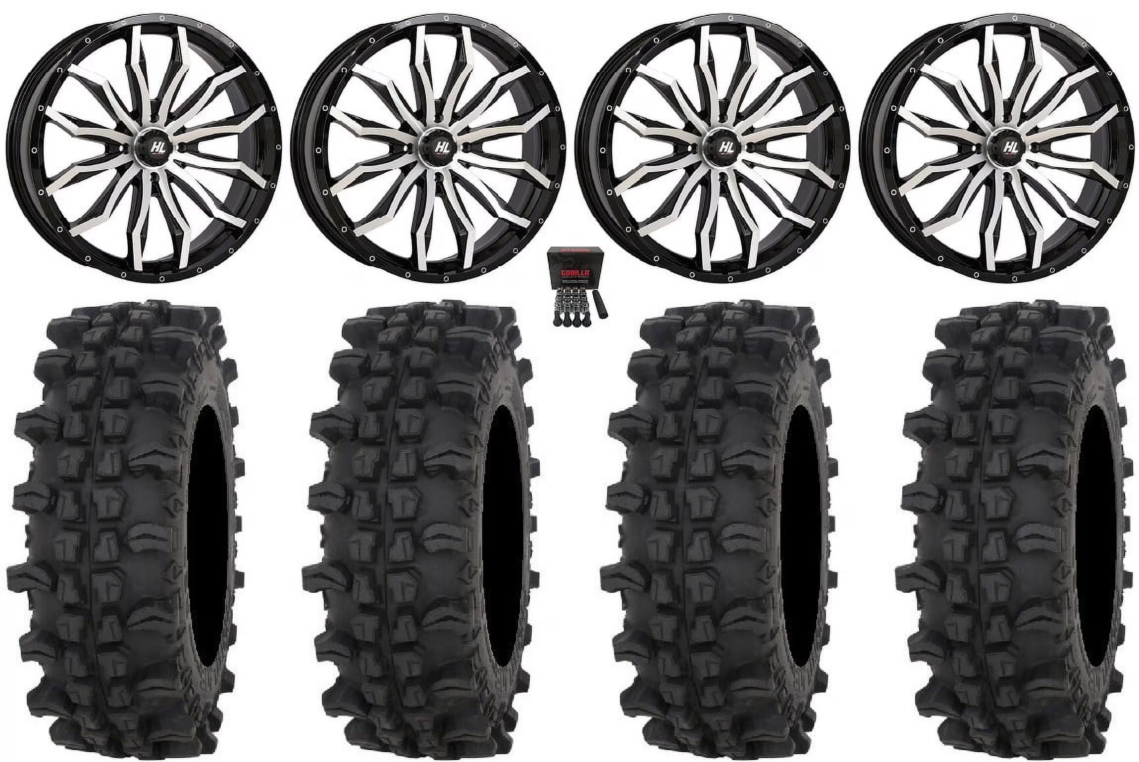 High Lifter HL21 22  Wheels Machined 35  ACP Tires Can-Am Commander Maverick Renegade Outlander Defender