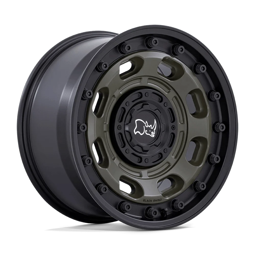 Black Rhino Cast Aluminum Wheel BR007 18x9 5x5.0/5.5 OD-GRN-BLK-LP 0mm, BR007EB18903500