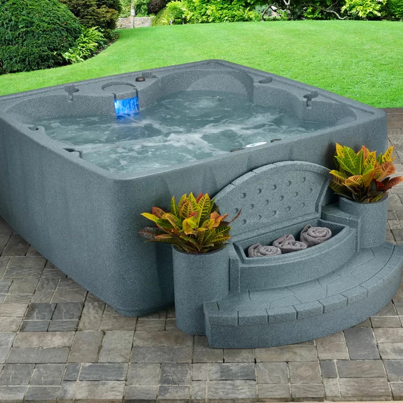 Aquarest Spas, Powered By Jacuzzi? Pumps 6 - Person 29 - Jet Square Plug And Play Hot Tub with Ozonator