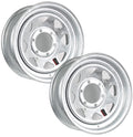 eCustomrim 2-Pack Boat Trailer Rims Wheels 15  15X6 6 Lug Hole Bolt Galvanized Spoke