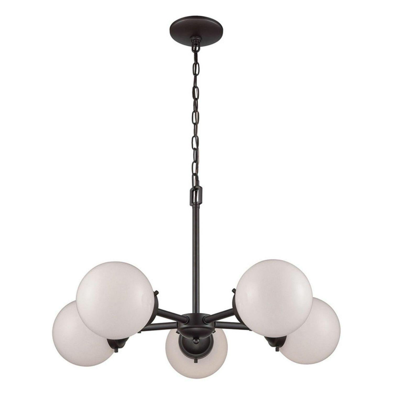 Elk Home 26-Inch Wide Beckett Chandelier. Modern. Oil Rubbed Bronze