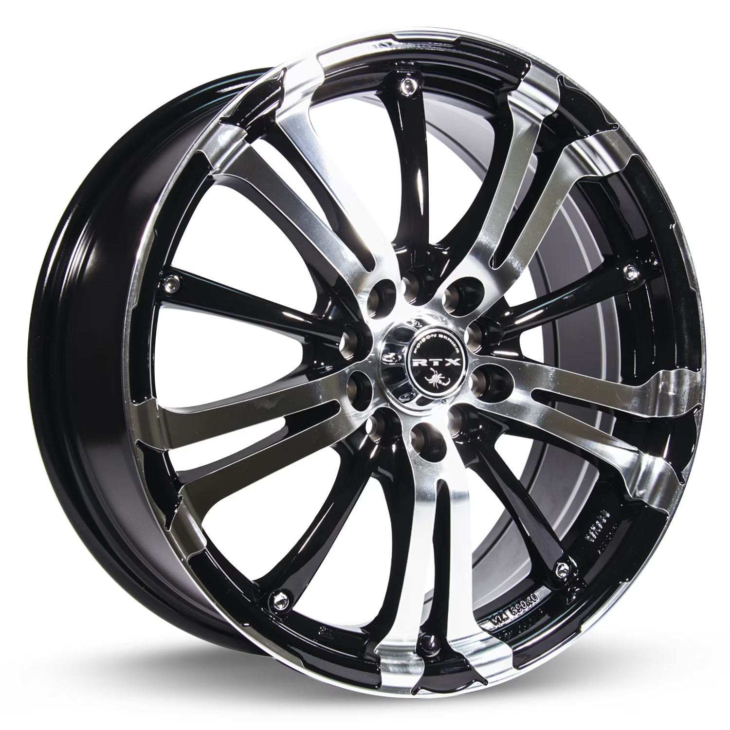 RTX Arsenic 16X7 5-100/114.3 40P C73.1 BLACK MACHINED Wheel