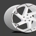 Niche 1Pc M257 Flash 20X9 5X112 38Et 66.56Cb Gloss White With Black Wheel