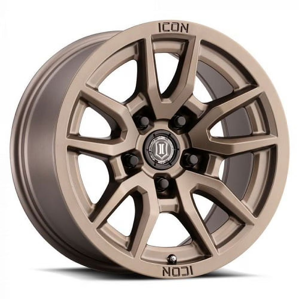 17x8.5 Icon Alloys Vector 5 Bronze Wheel 5x150 (25mm) Fits select: 2007-2021 TOYOTA TUNDRA, 2013-2021 LEXUS LX