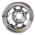 Bassett 15 x 8 IMCA Racing Chrome Wheel D-Hole 5 on 4.75, 4 Offset