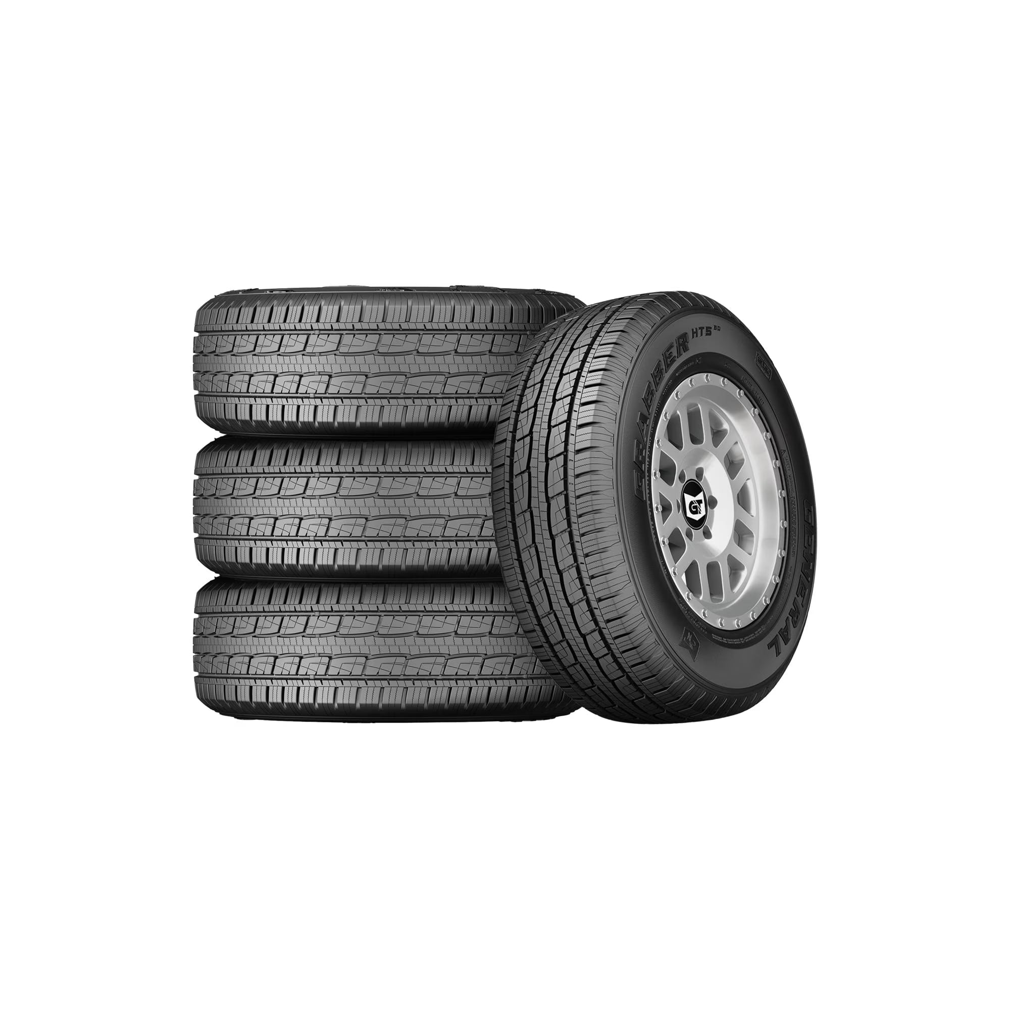 Set of 4 General Grabber HTS60 265/70R17 115S Tires Fits: 2014-18 Chevrolet Silverado 1500 WT, 2010-21 GMC Sierra 1500 SLE