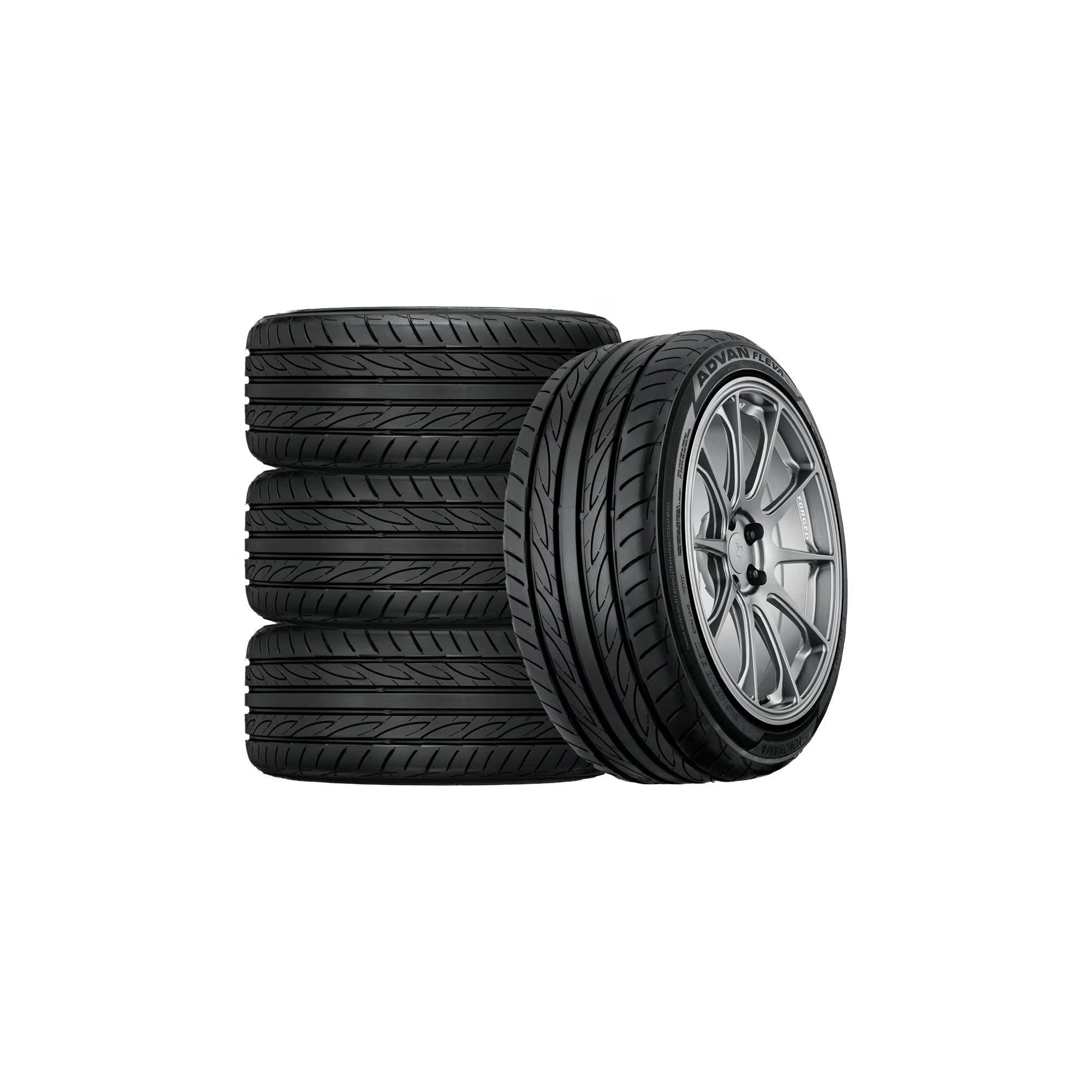 Set of 4 Yokohama Advan Fleva V701 195/45R16 84W XL Tires Fits: 2012 Fiat 500 Abarth, 2013-18 Fiat 500 Abarth Cabrio